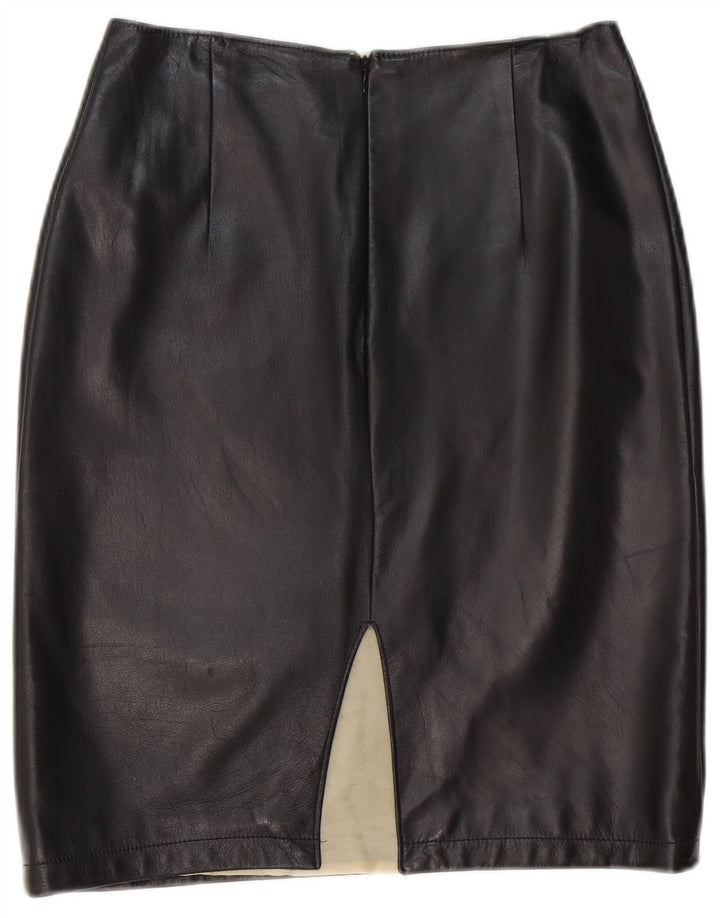 Gai Mattiolo Damen Lederrock W28 Medium Schwarz