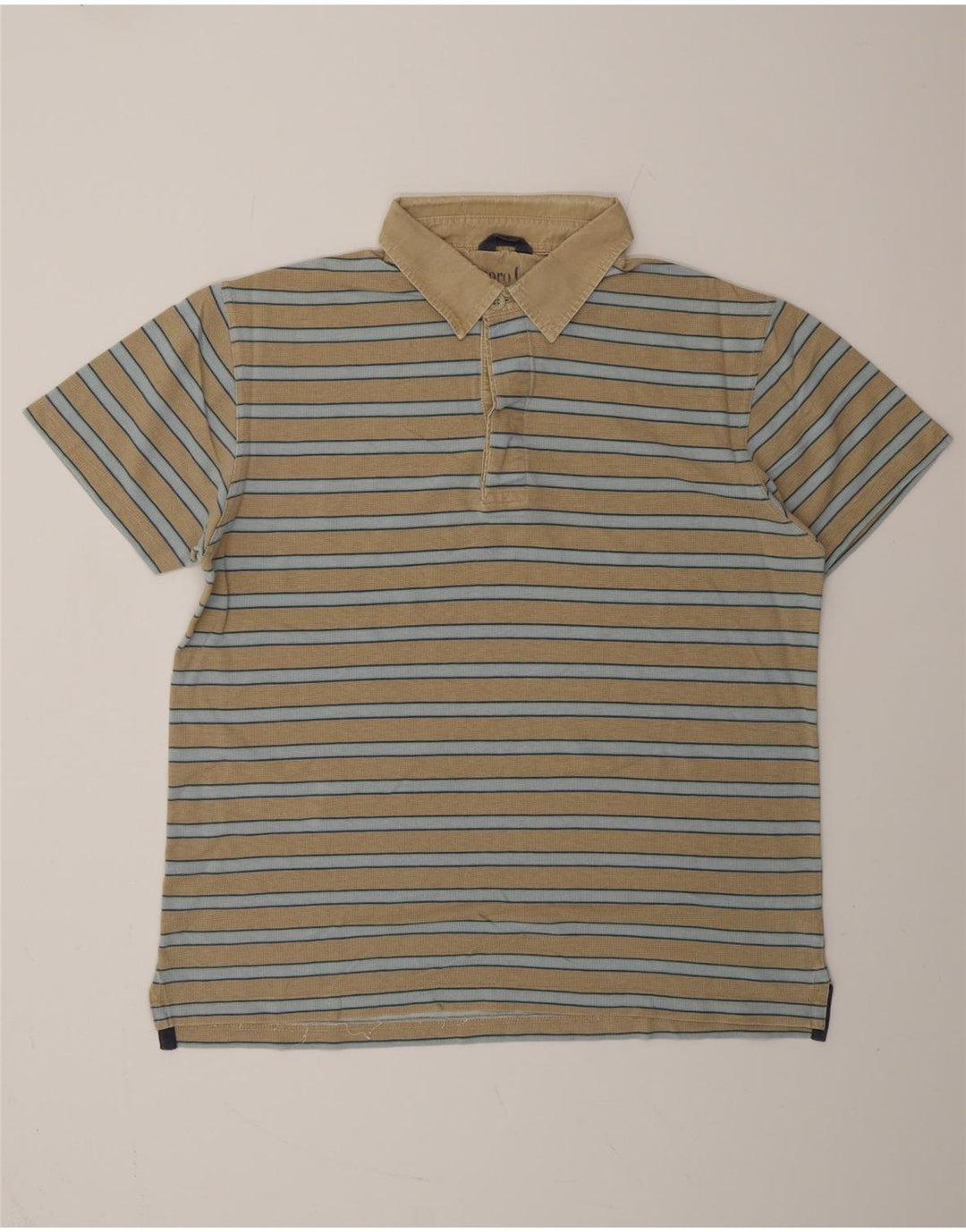 MARLBORO CLASSICS Herren-Poloshirt, groß, beige gestreift
