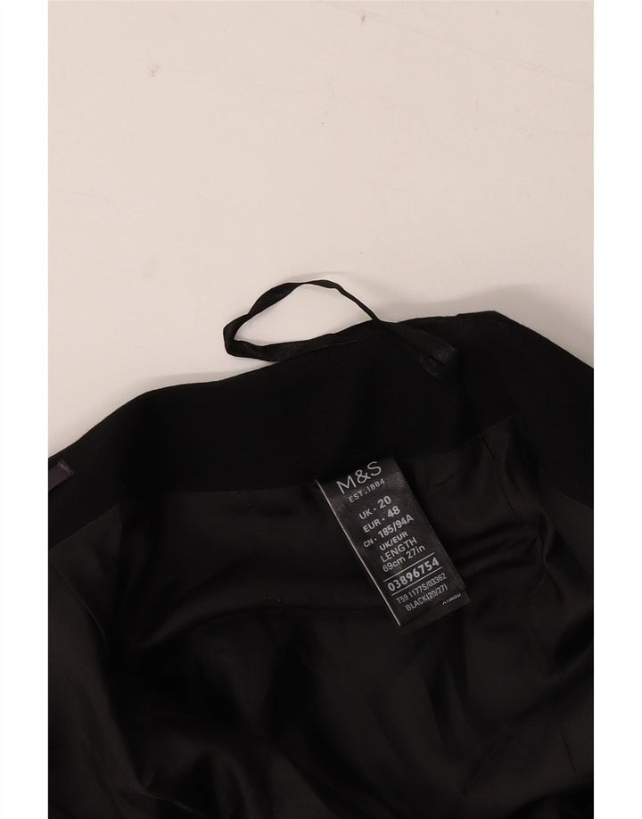 Marks & Spencer Damen Bleistiftrock UK 20 2XL W38 Schwarz Polyester