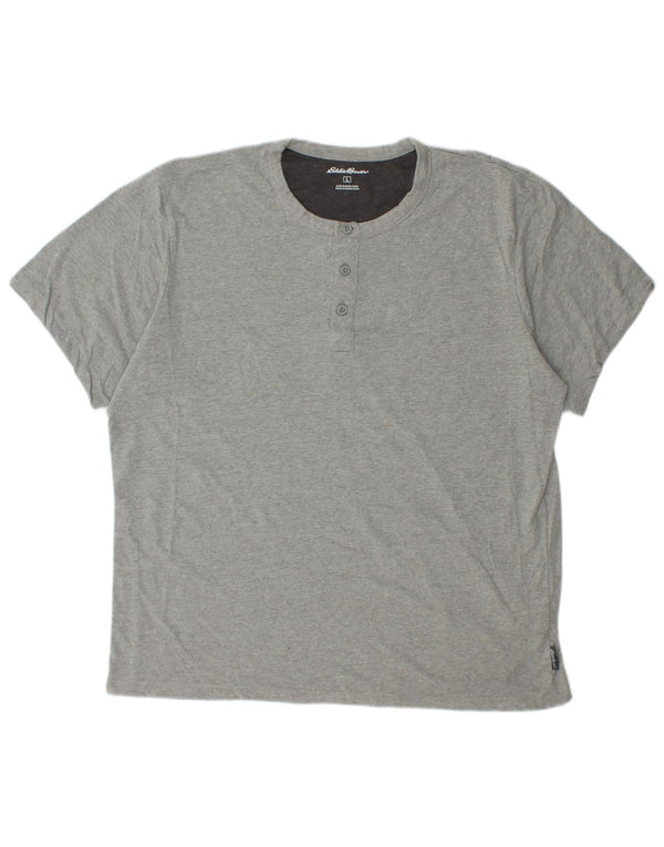 EDDIE BAUER Herren T-Shirt Top Large Grau Baumwolle