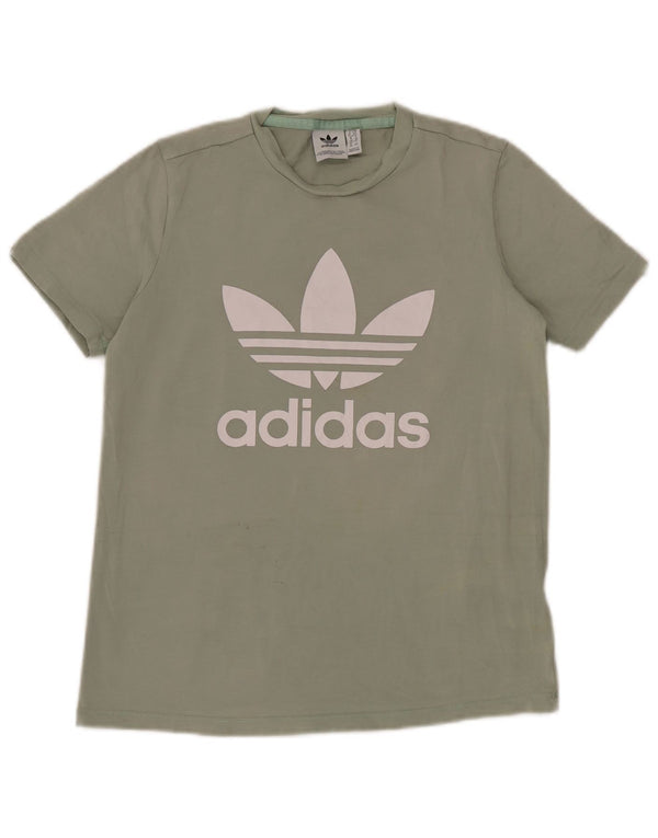 Adidas Damen Grafik T-Shirt Top UK 10 Small Grün