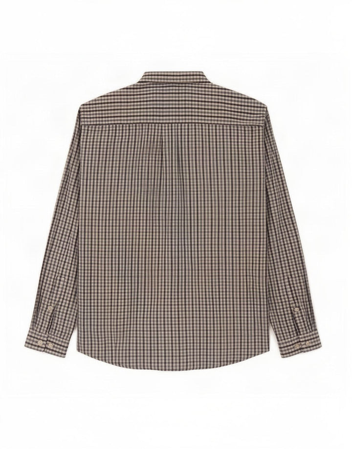 Joules Herrenhemd XL, blaue Gingham-Baumwolle