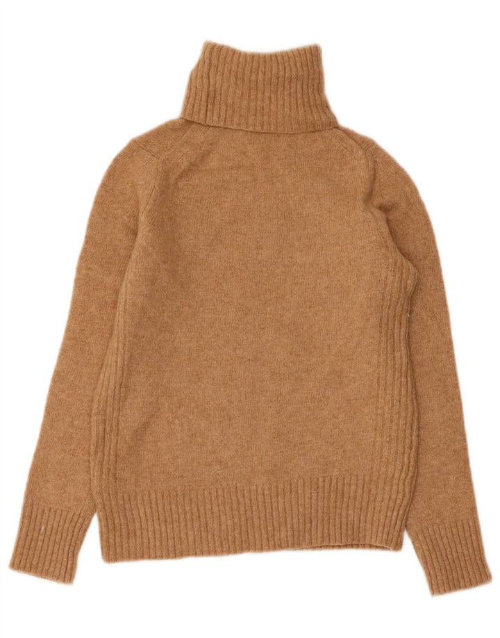 MARKS & SPENCER Rollkragenpullover für Damen, Gr. 8, Beige, Wolle für Damen