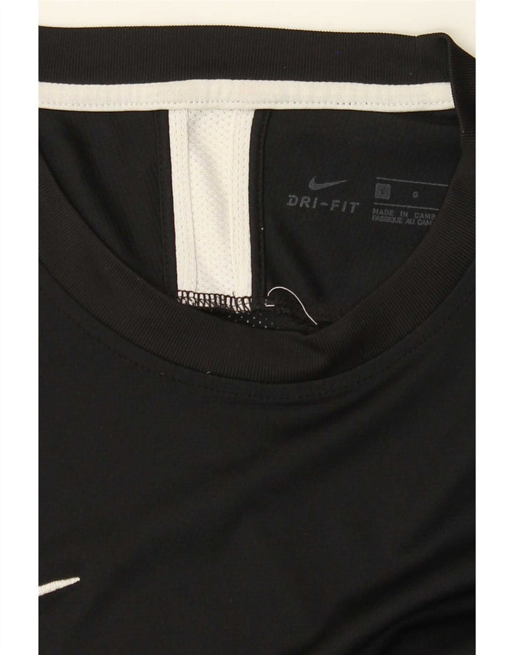 Nike Herren Dri Fit T-Shirt Top Large Schwarz
