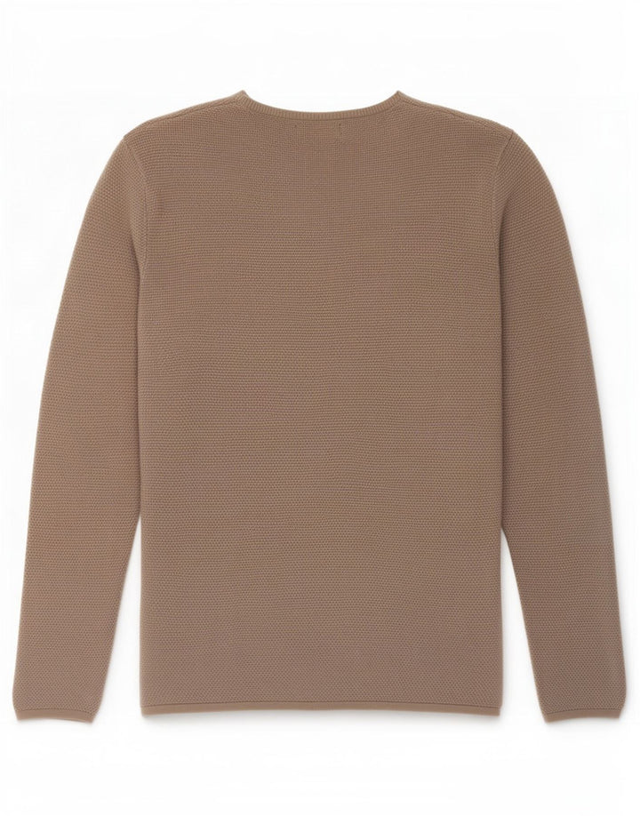 Zara Herren-Pullover mit U-Boot-Ausschnitt, Größe L, Grau