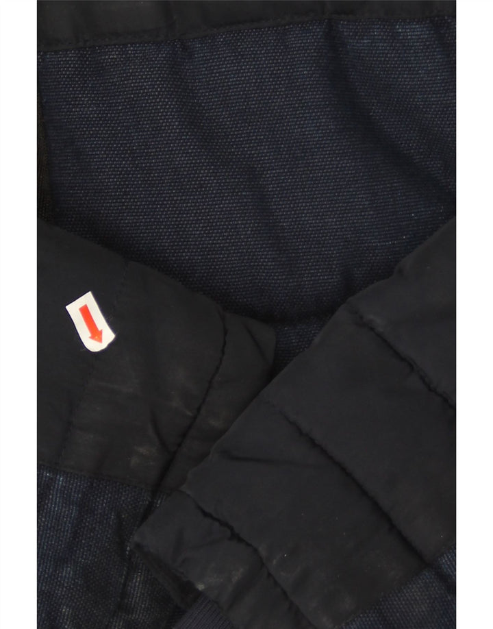 Zara Herren-Jacke mit Kapuze, gepolstert, Größe 36, Marineblau, Polyester