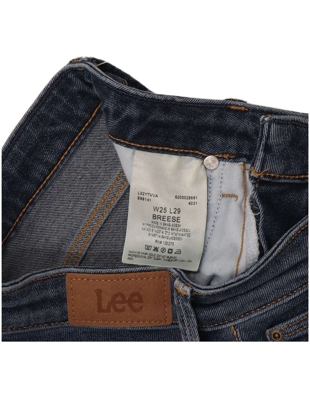 Lee Damen Breese Flared Jeans W25 L29 Blaue Baumwolle