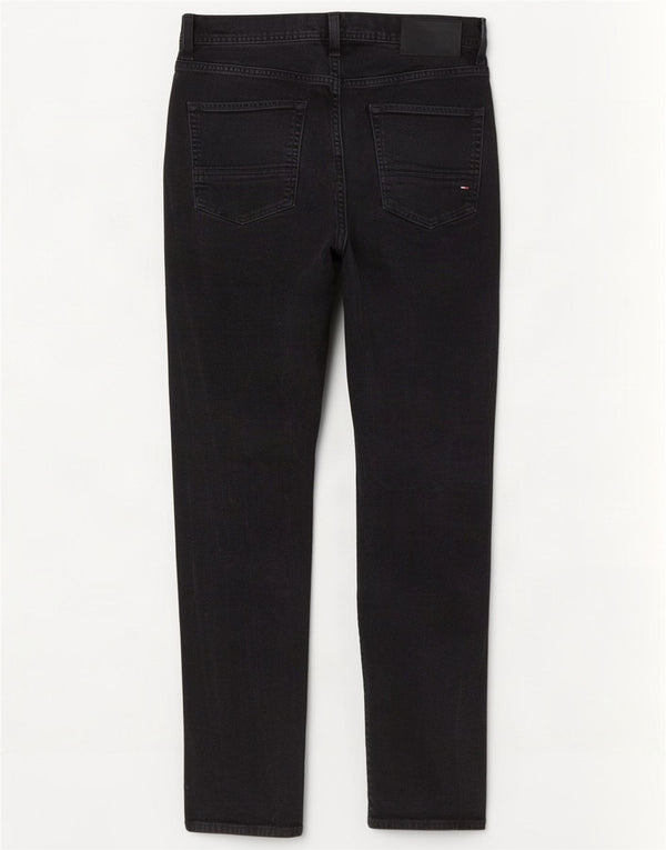 Tommy Hilfiger Herren Denton Straight Jeans W30 L30 schwarze Baumwolle