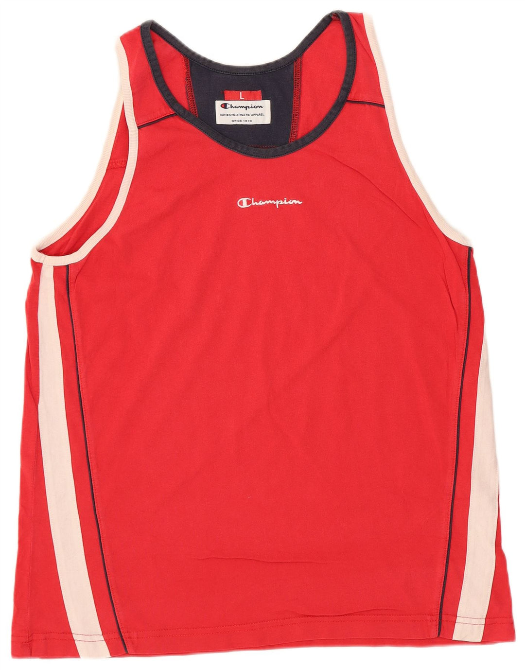 Champion Herren-Weste-Top, groß, rote Colourblock-Baumwolle