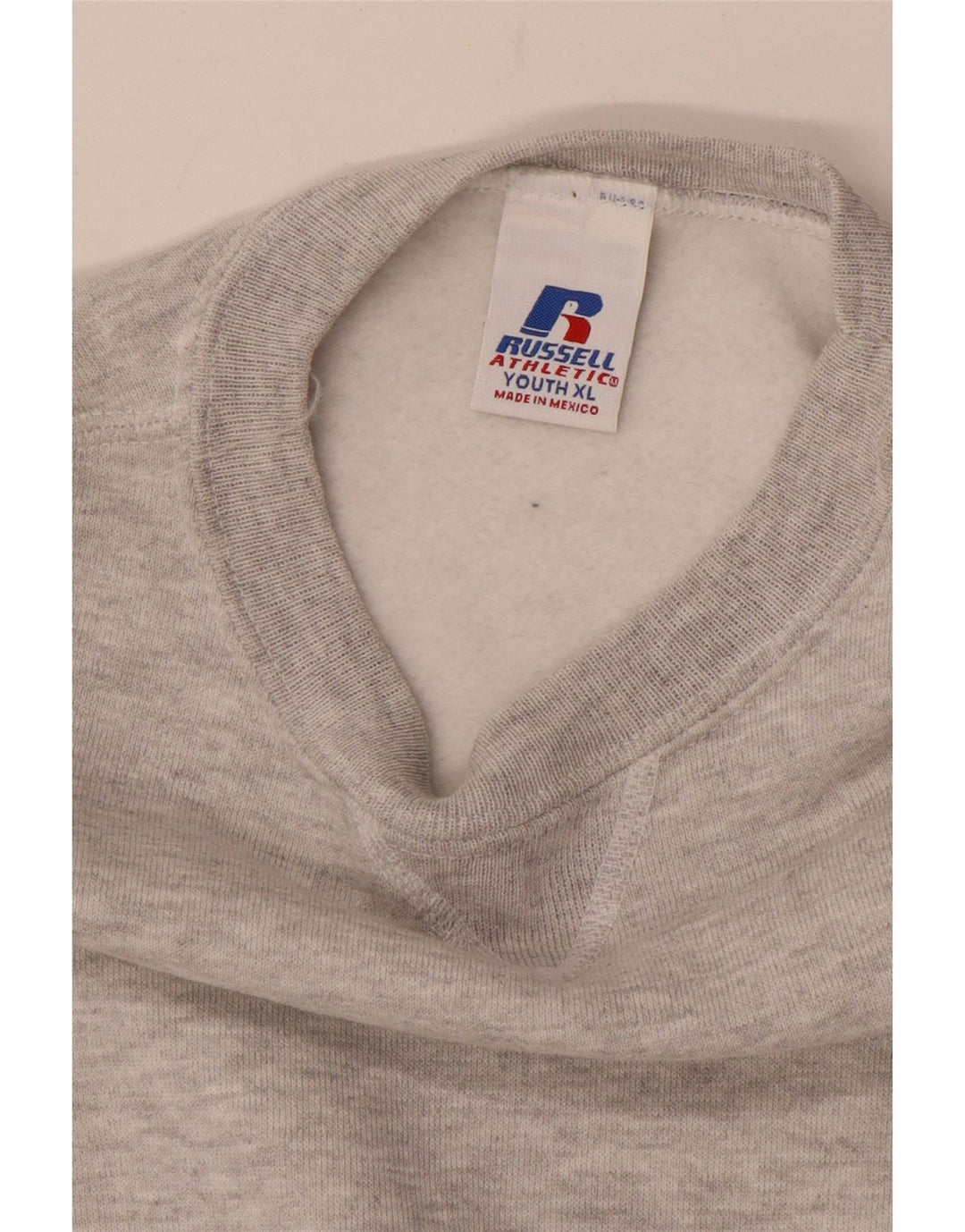 Russell Athletic Jungen-Sweatshirt, Pullover, 15–16 Jahre, XL, grau gefleckte Baumwolle