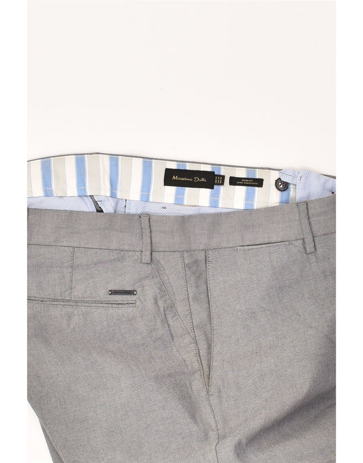 MASSIMO DUTTI Mens Slim Fit Suit Trousers EU 44 XS W27 33 Grey | Vintage Massimo Dutti | Thrift | Second-Hand Massimo Dutti | Used Clothing | Messina Hembry 
