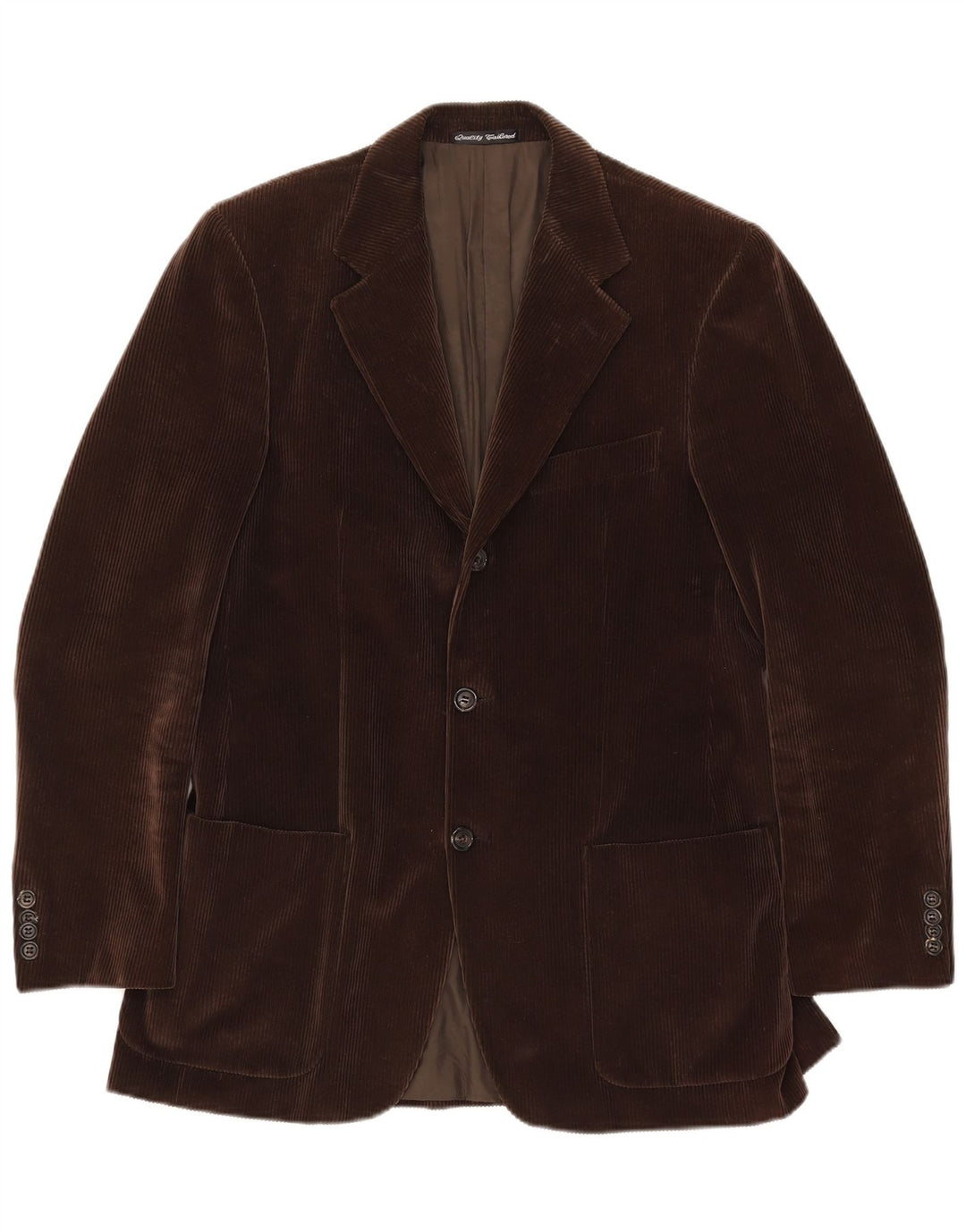 Velluto Duca Visconti Herren 3-Knopf-Blazerjacke IT 48 Mittelbraun