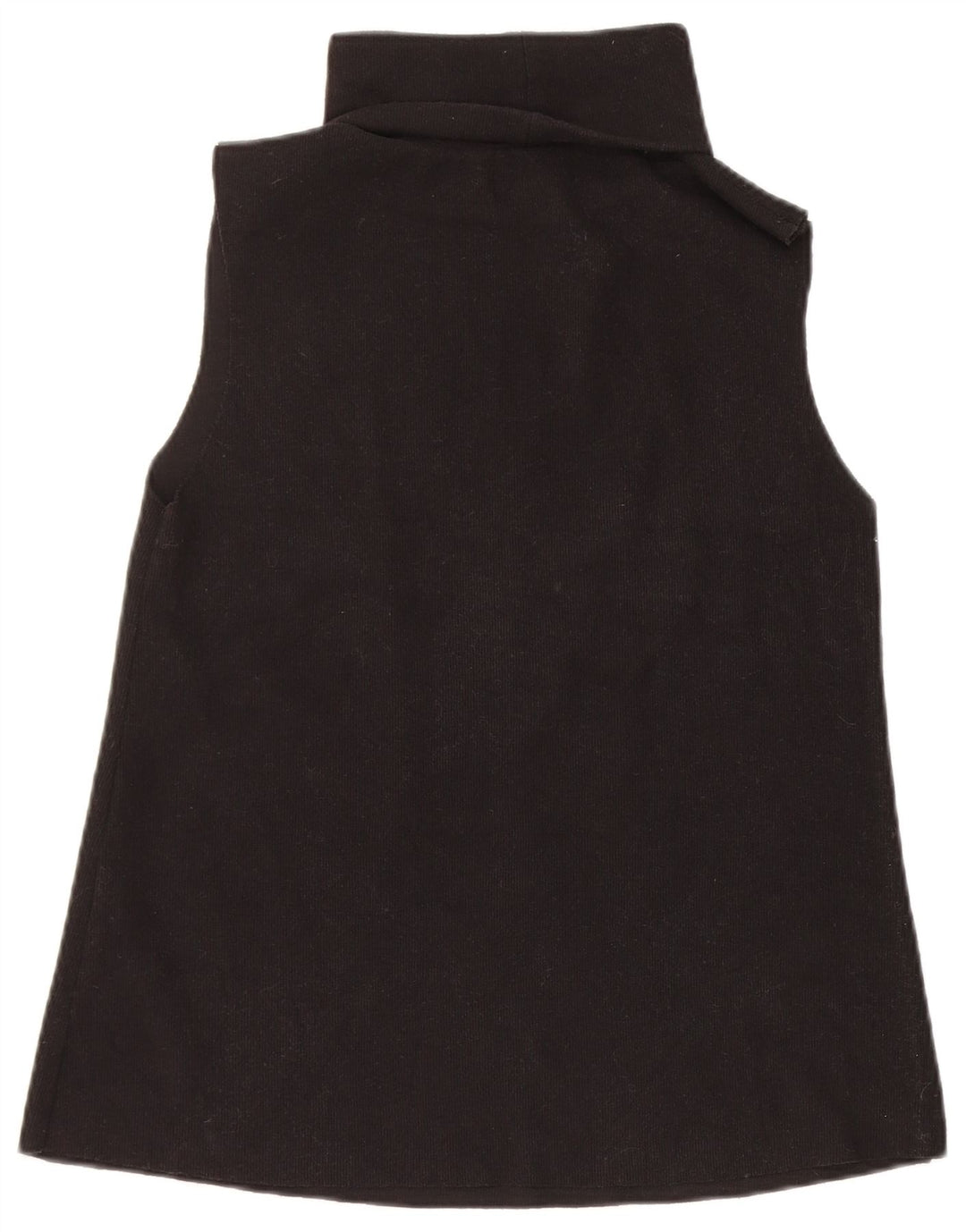 Zara Damen Weste Tank Top UK 12 Medium Schwarz Baumwolle