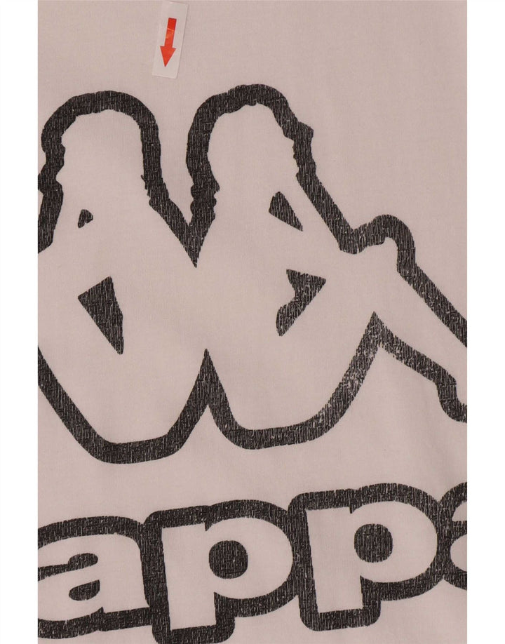 Kappa Herren Grafik T-Shirt Top 4XL Weiße Baumwolle