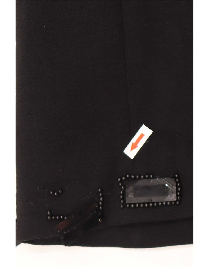 Emilio Pucci Damen Longline Blazer Jacke UK 14 Mittelschwarze Schurwolle