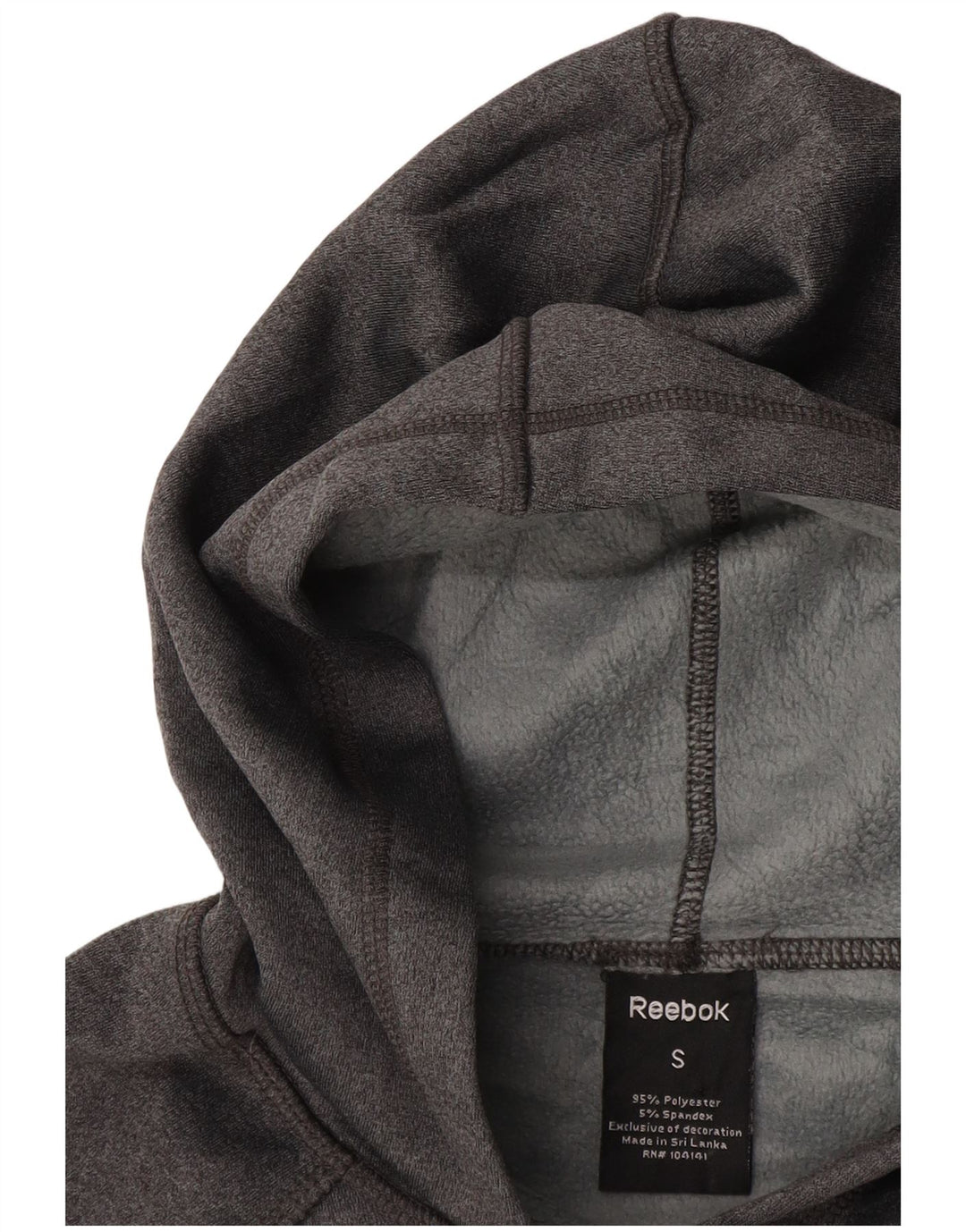 REEBOK Damen Kapuzenpullover UK 10 Small Grau Polyester
