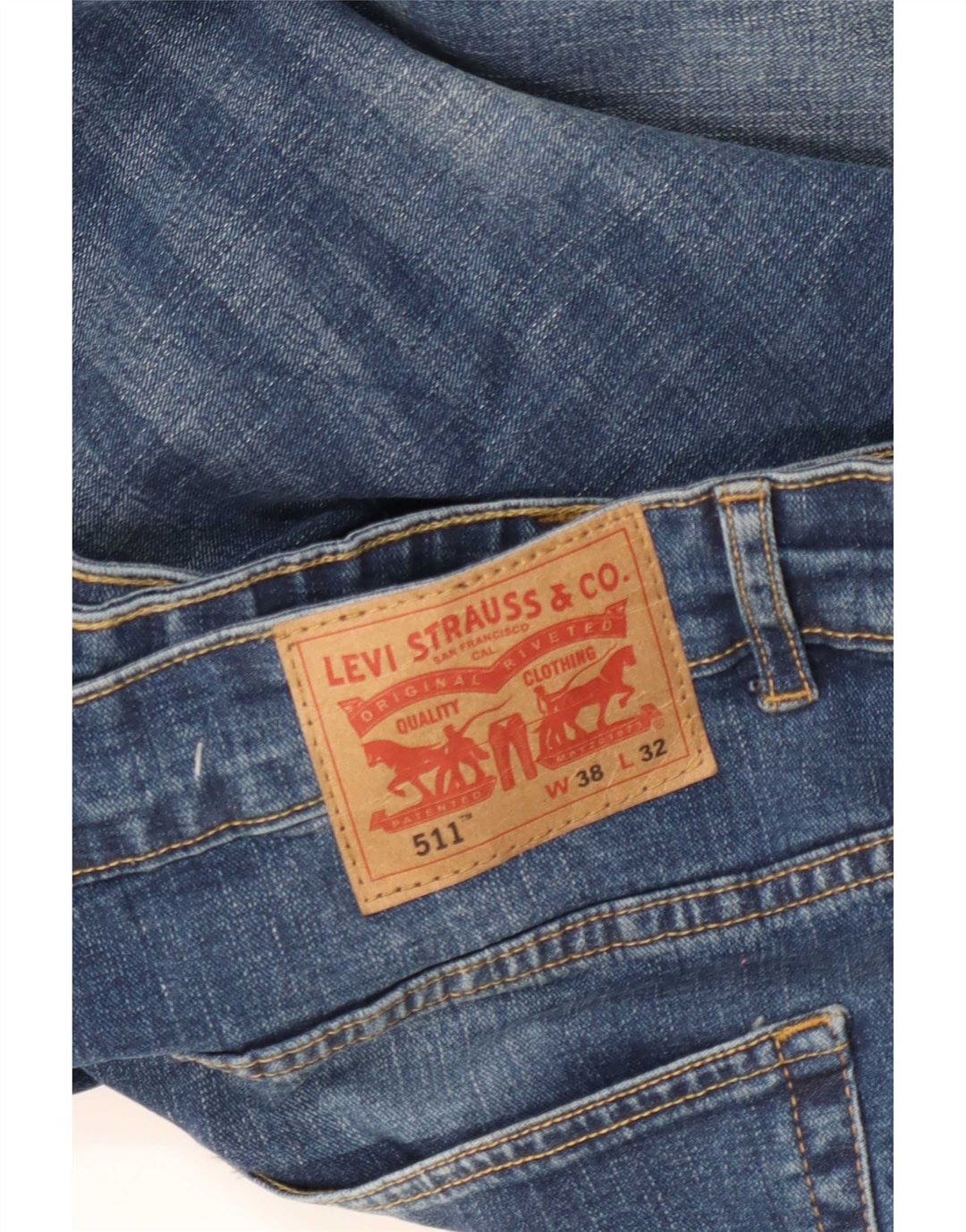 Levi's Herren 511 High Rise Slim Jeans W38 L32 Blaue Baumwolle