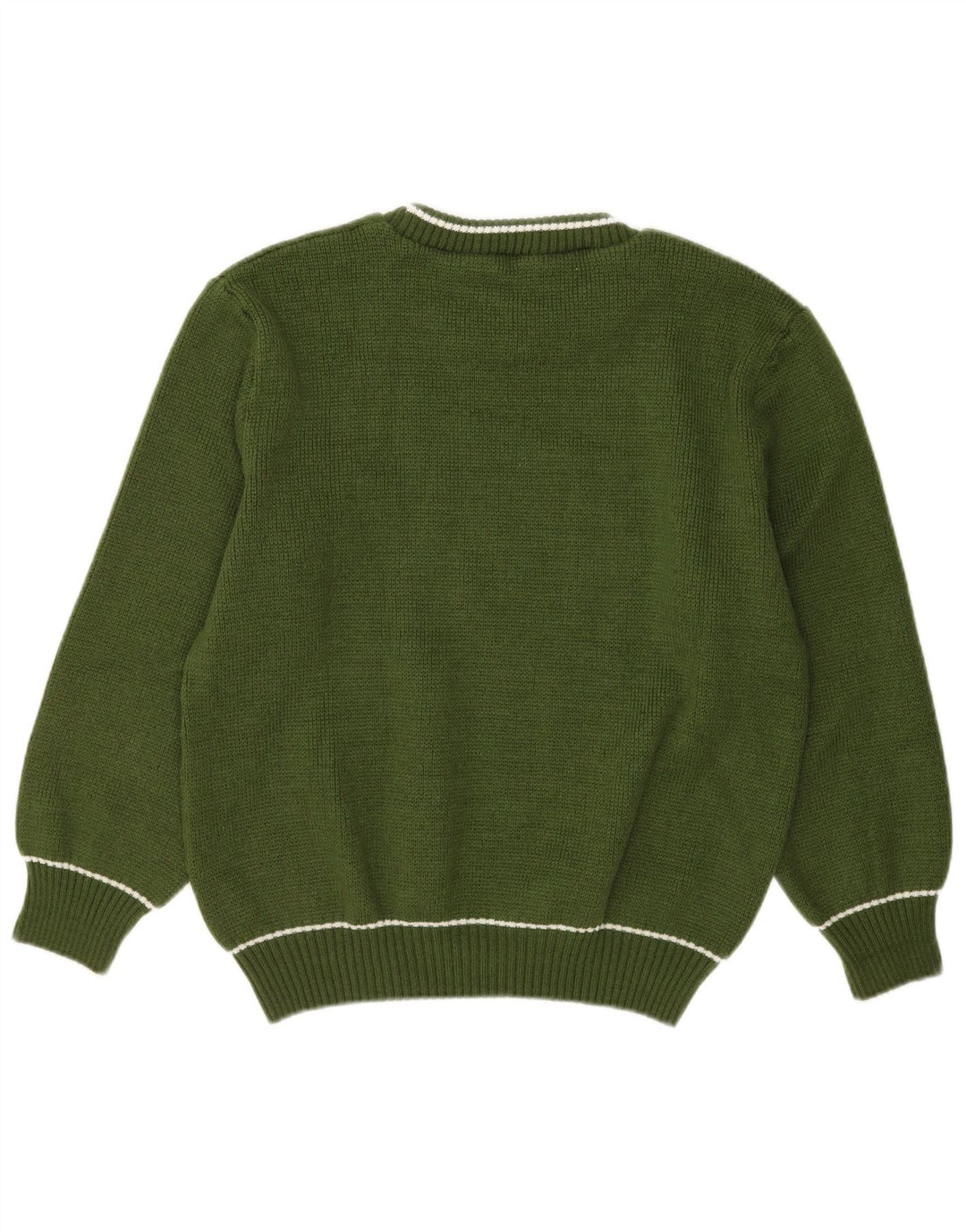 VINTAGE Herren Pullover mit Rundhalsausschnitt Mittelgrün