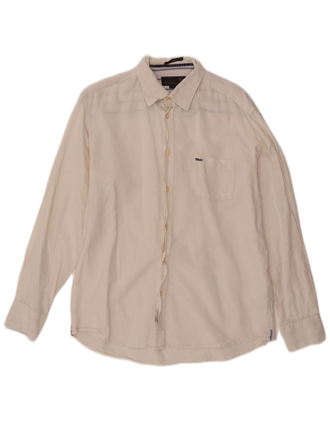 Marlboro Classics Herren-Slim-Fit-Hemd, Größe L, Weiß