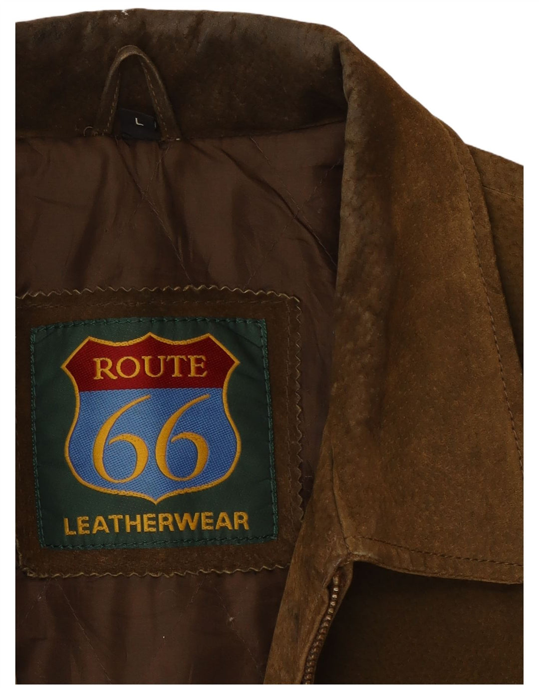 Route 66 Herren Wildlederjacke UK 40 Large Khaki Leder