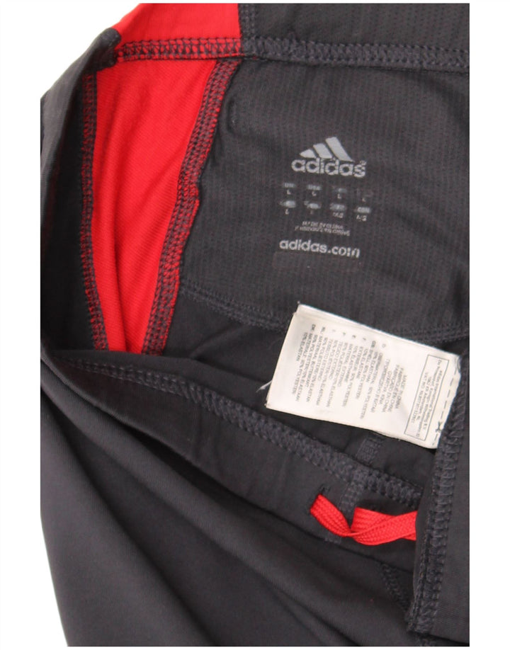 Adidas Damen Trainingshose UK 16 Large Grau Colourblock