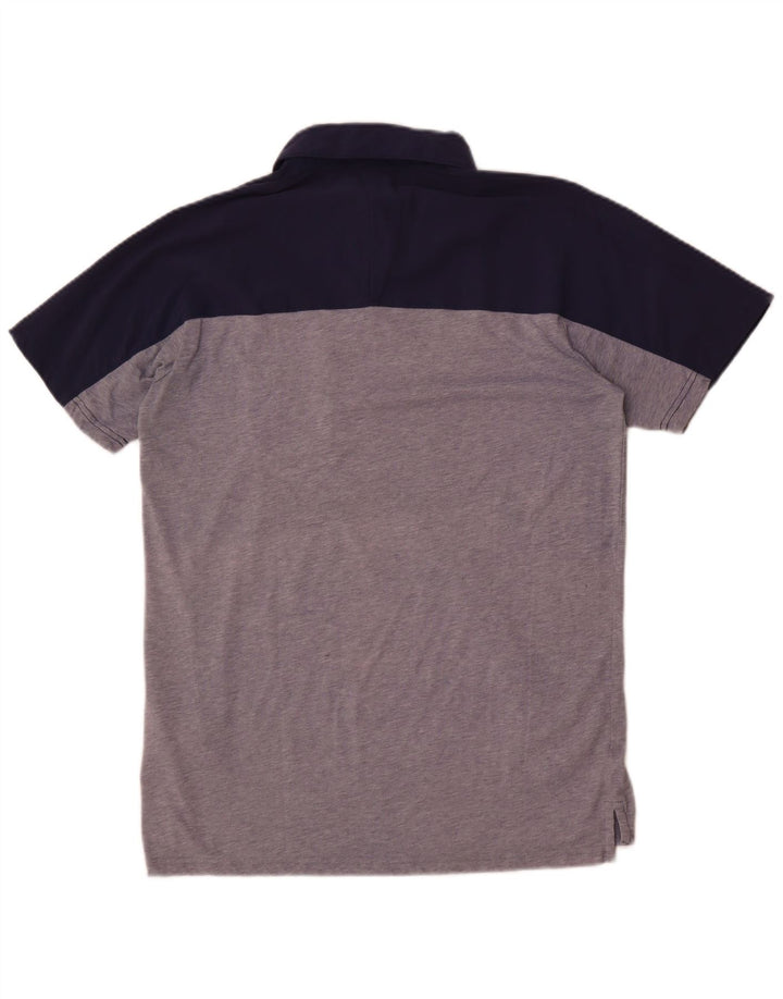Nike Herren Dri Fit Poloshirt, großes graues Colourblock-Nylon