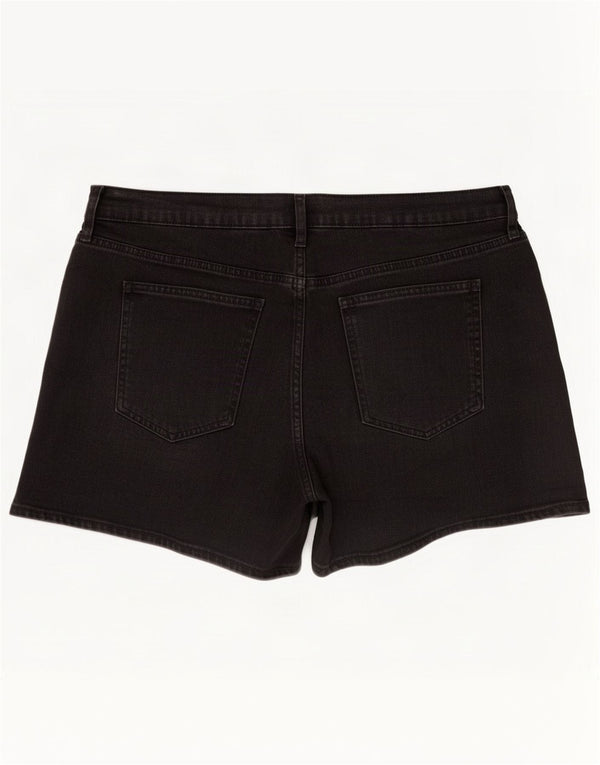 Gap Damen Denim-Shorts mit hoher Taille, US 14 XL W32, schwarze Baumwolle
