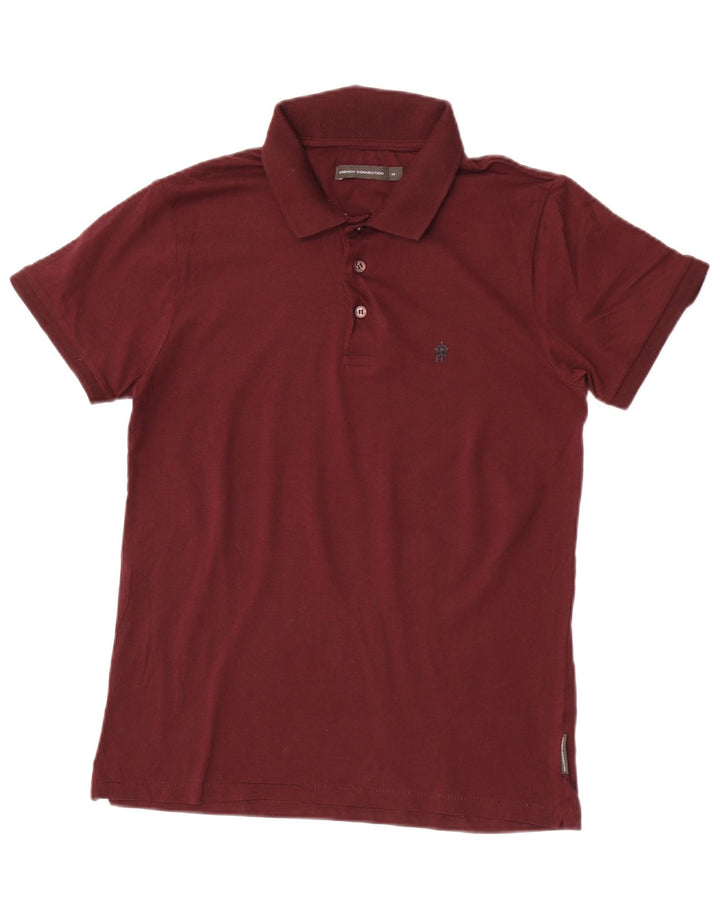 French Connection Herren-Poloshirt aus mittlerer kastanienbrauner Baumwolle