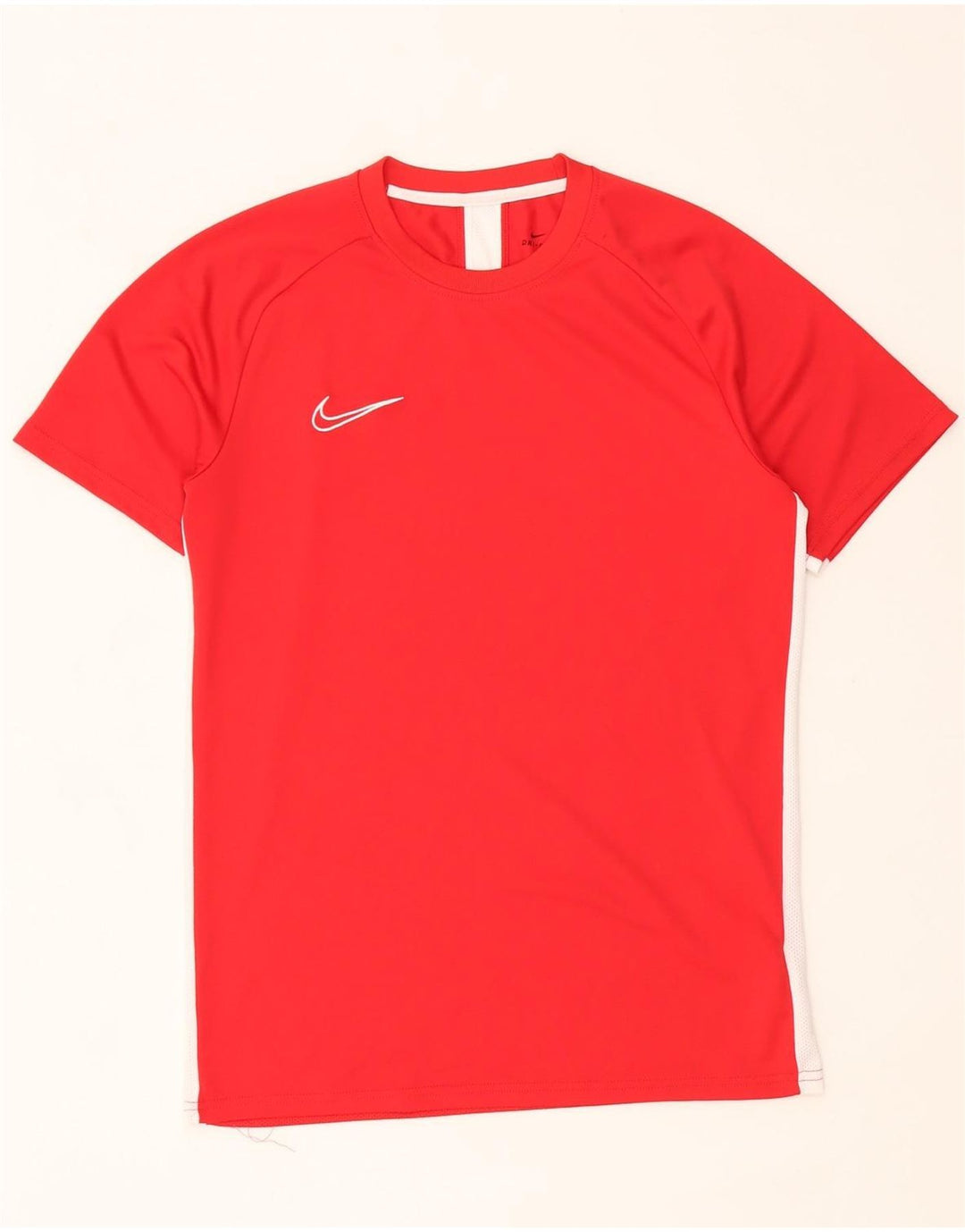 Nike Herren Dri Fit T-Shirt-Oberteil Mittelrotes Farbblock-Polyester