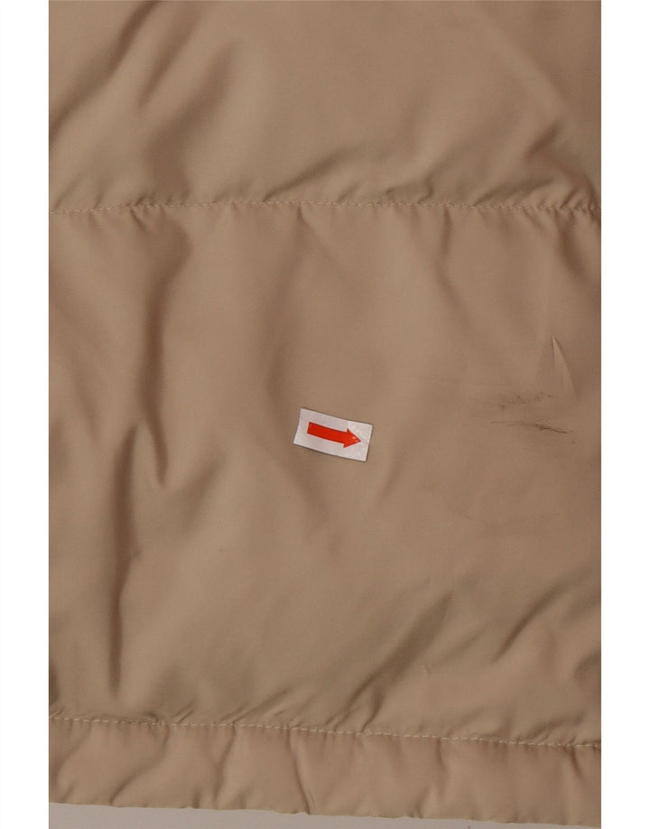 FILA Wattierte Herrenjacke mit Kapuze, UK 38, mittelbeigefarbenes Polyester
