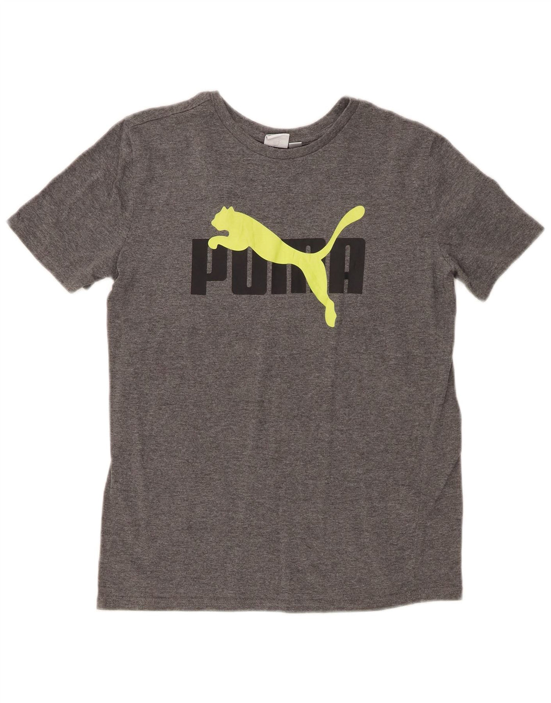 PUMA Jungen T-Shirt mit Grafik, 14–15 Jahre, Größe L, Grau, Baumwolle