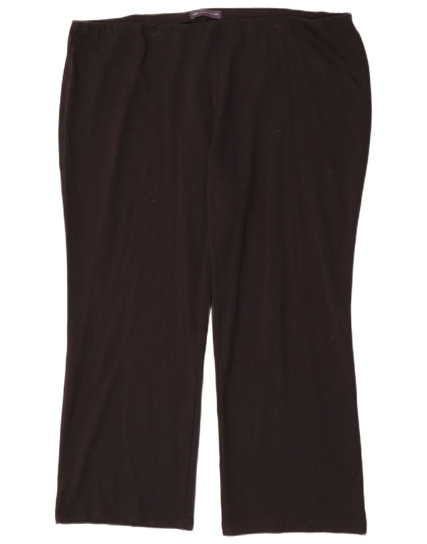 Marks & Spencer Damen Bootcut Freizeithose UK 22 3XL W44 L30 Schwarz