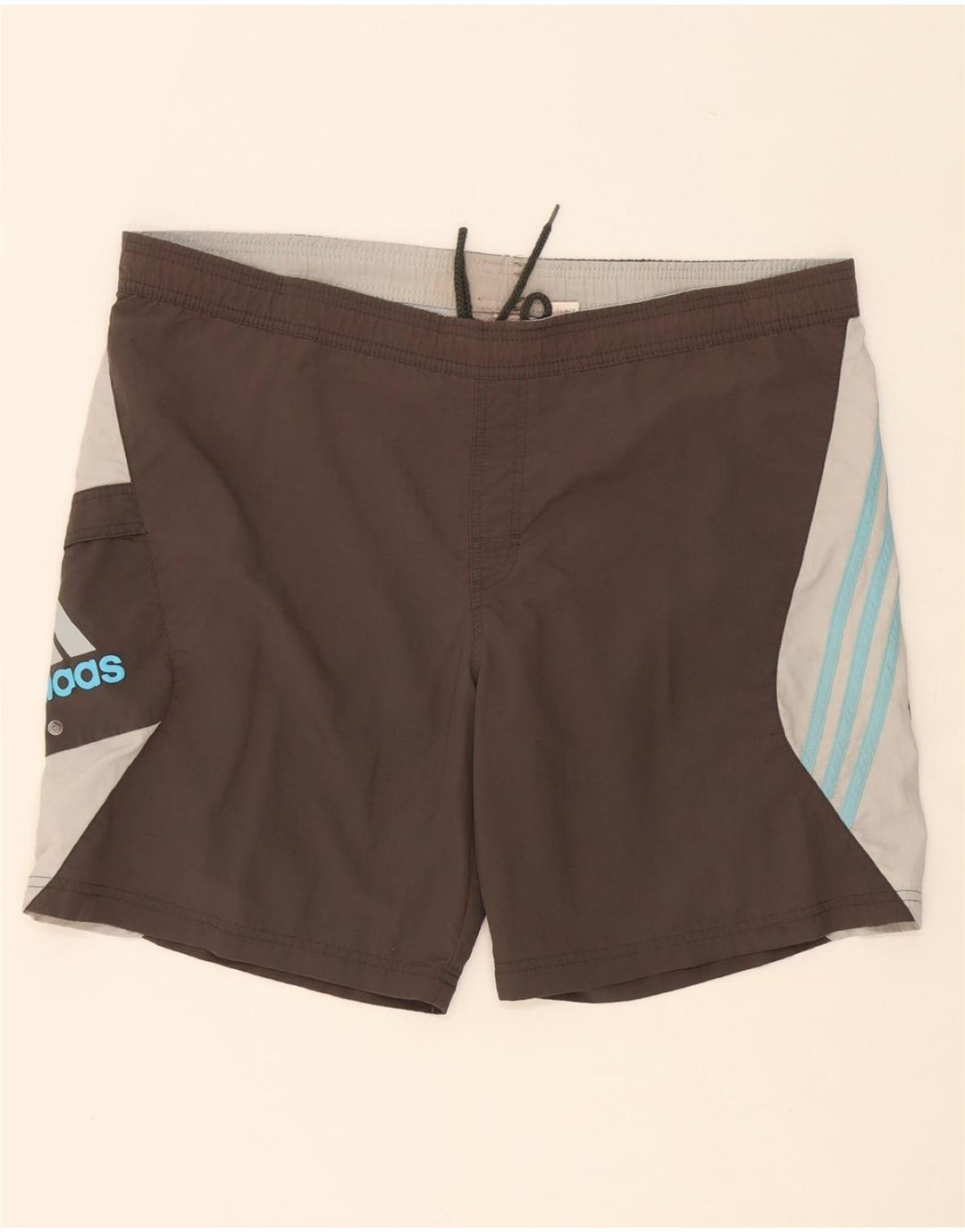 ADIDAS Mens Swimwear Large Grey Colourblock Polyamide Vintage Adidas and Second-Hand Adidas from Messina Hembry 