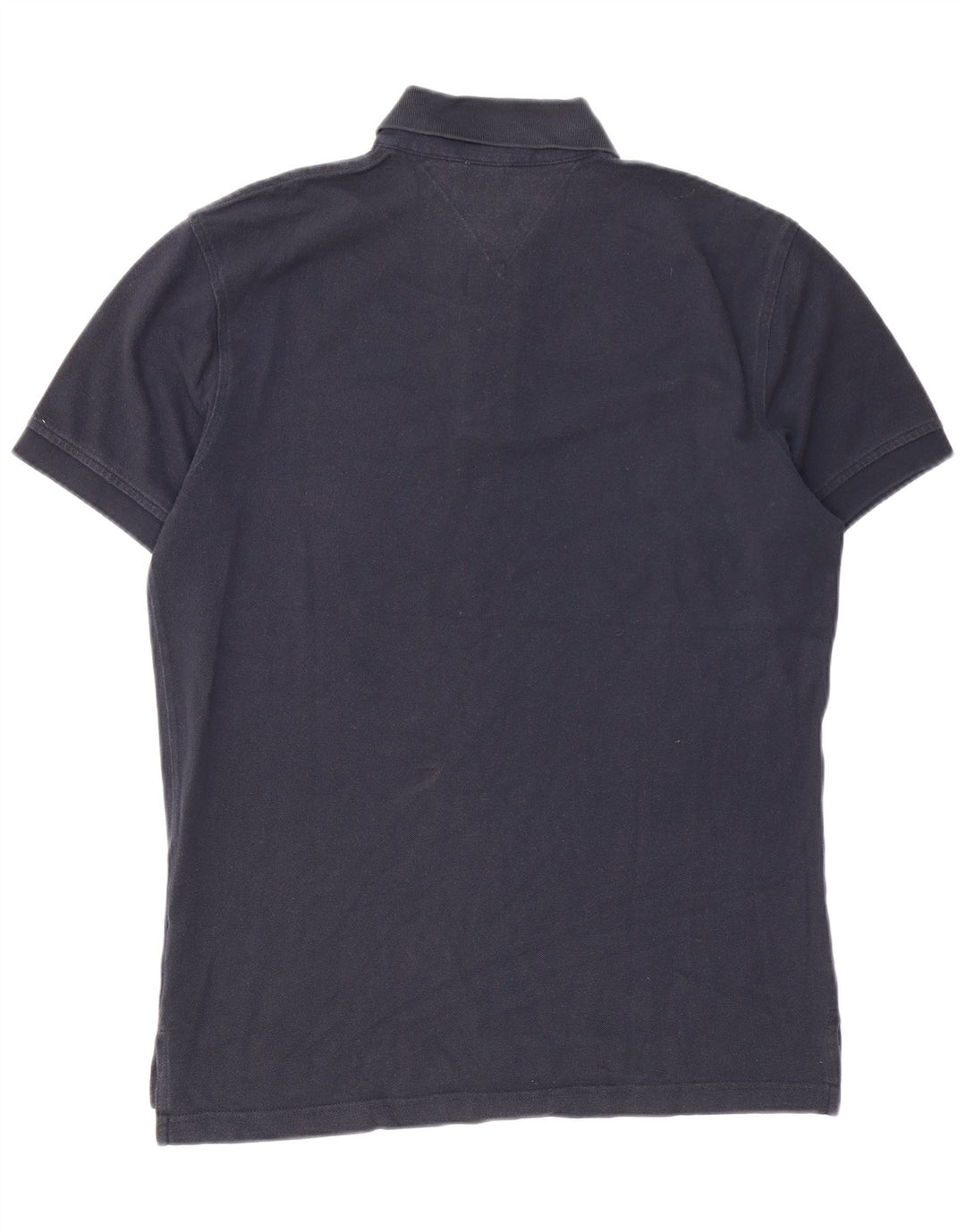 Tommy Hilfiger Herren-Poloshirt, mittelmarineblaue Baumwolle