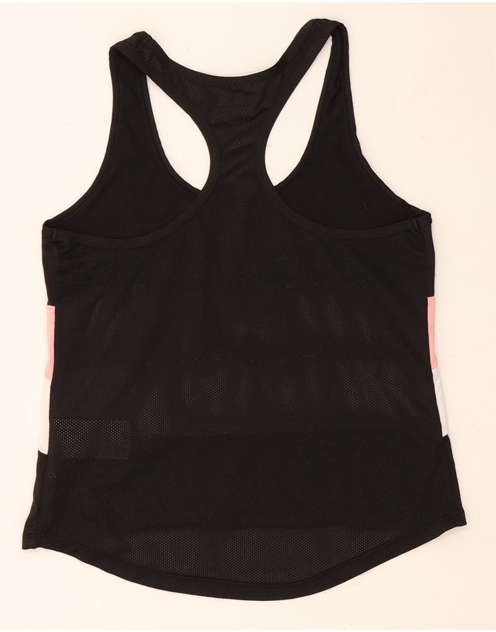 ELLESSE Womens Vest Top UK 8 Small  Black Colourblock Polyester Vintage Ellesse and Second-Hand Ellesse from Messina Hembry 