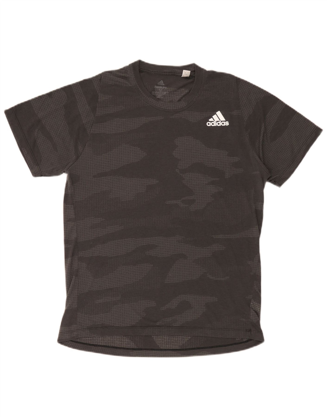 Adidas Herren Climalite T-Shirt Top Mittelgraues Camouflage-Polyester