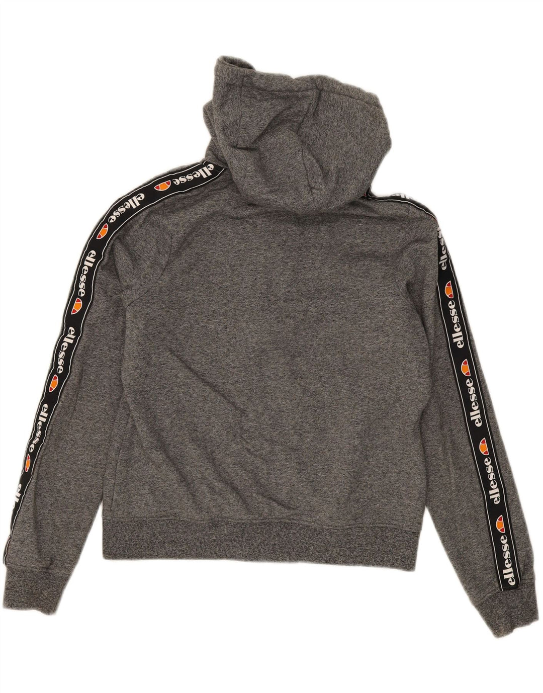 ELLESSE Womens Oversized Zip Hoodie Sweater UK 10 Small  Grey Colourblock Vintage Ellesse and Second-Hand Ellesse from Messina Hembry 