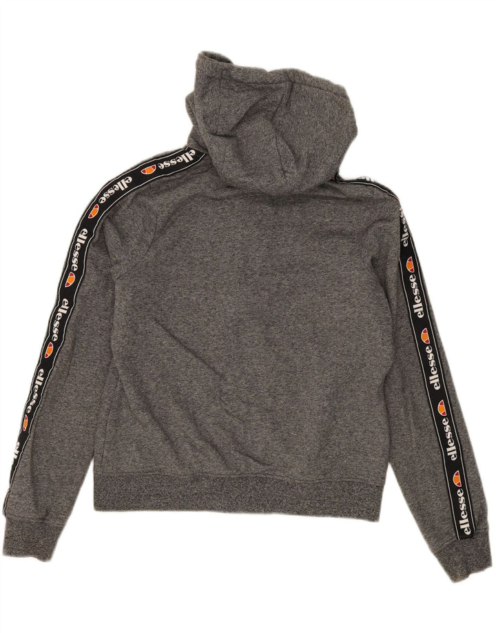ELLESSE Womens Oversized Zip Hoodie Sweater UK 10 Small  Grey Colourblock Vintage Ellesse and Second-Hand Ellesse from Messina Hembry 