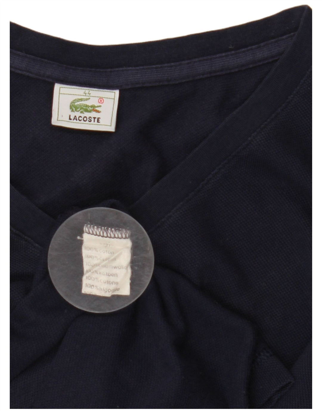 LACOSTE Damen-Weste, Top, Größe 44, groß, marineblaue Baumwolle