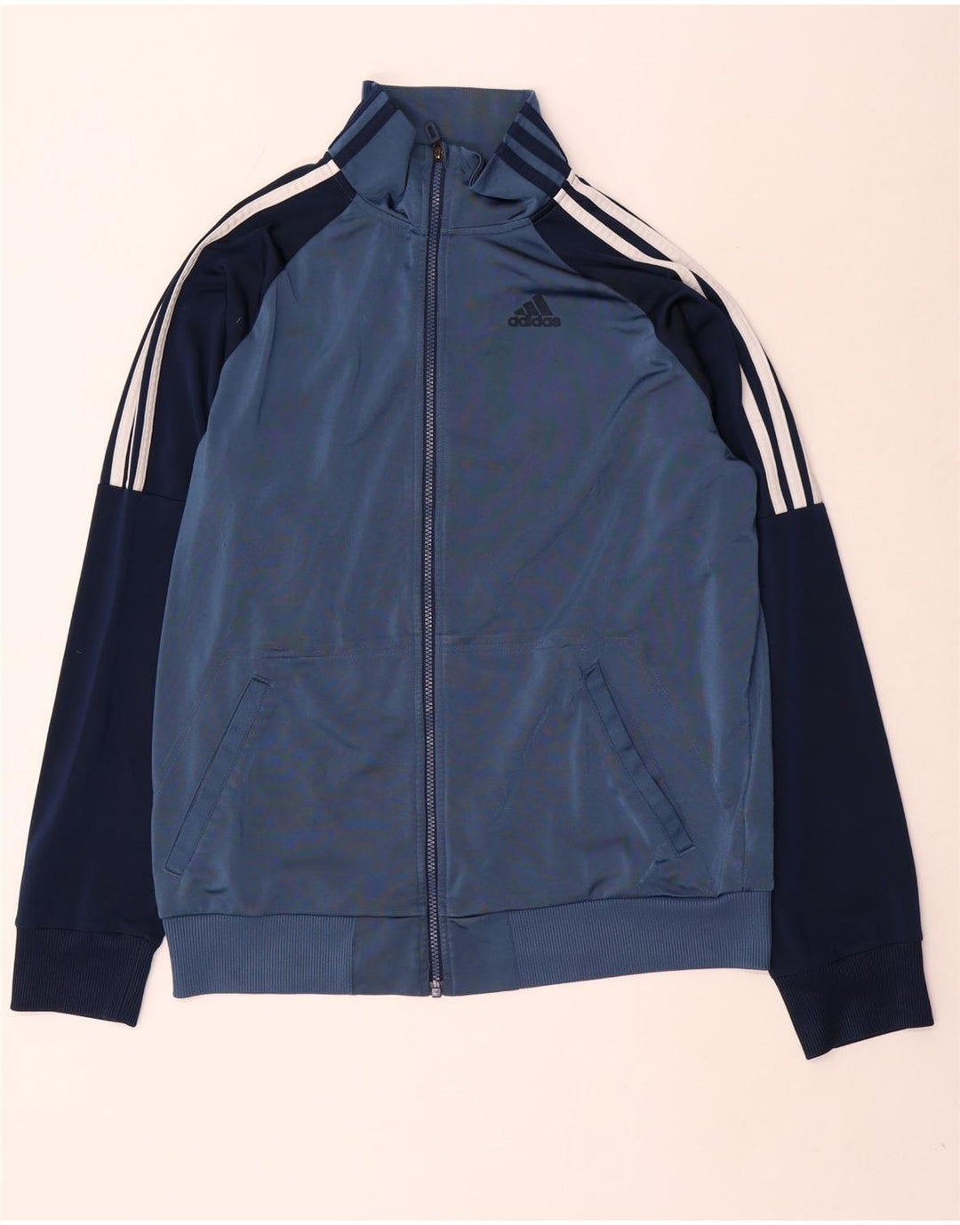 Adidas Herren-Trainingsanzug-Top-Jacke, groß, Marineblau, Farbblock