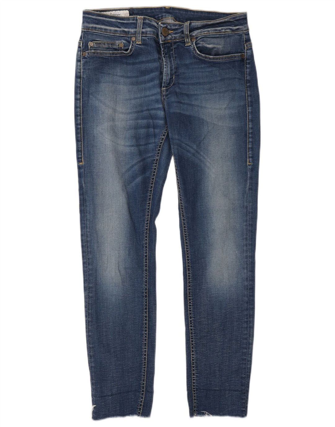 Dondup Damen Slim Jeans W29 L27 Blaue Baumwolle