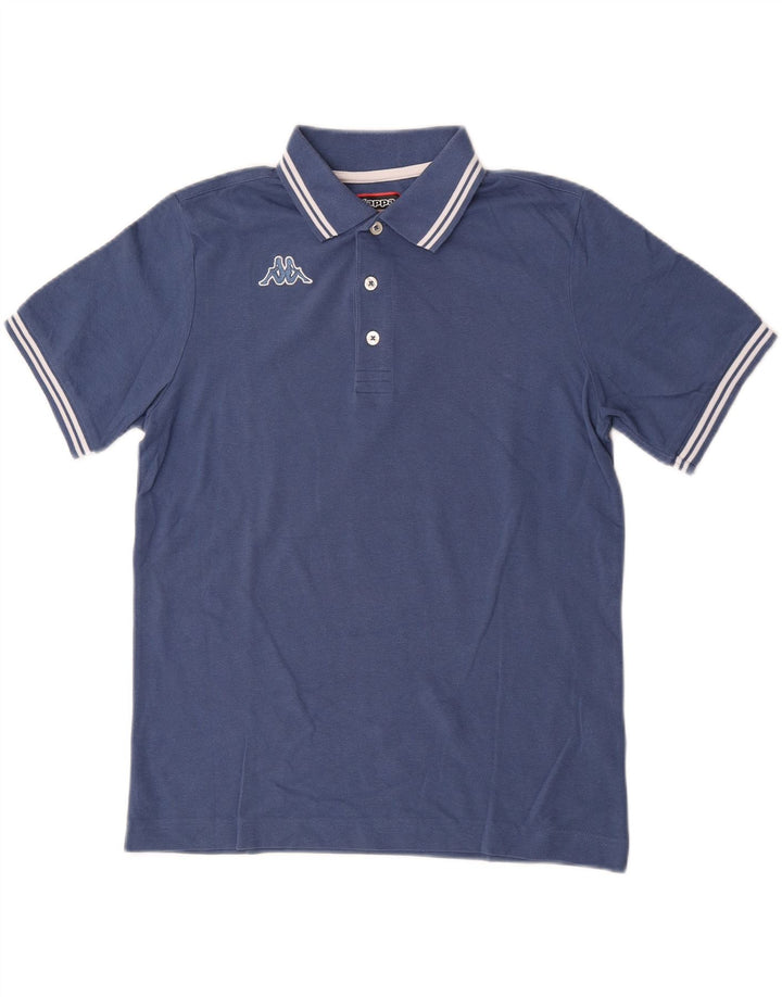 Kappa Herren-Poloshirt, kleine blaue Baumwolle