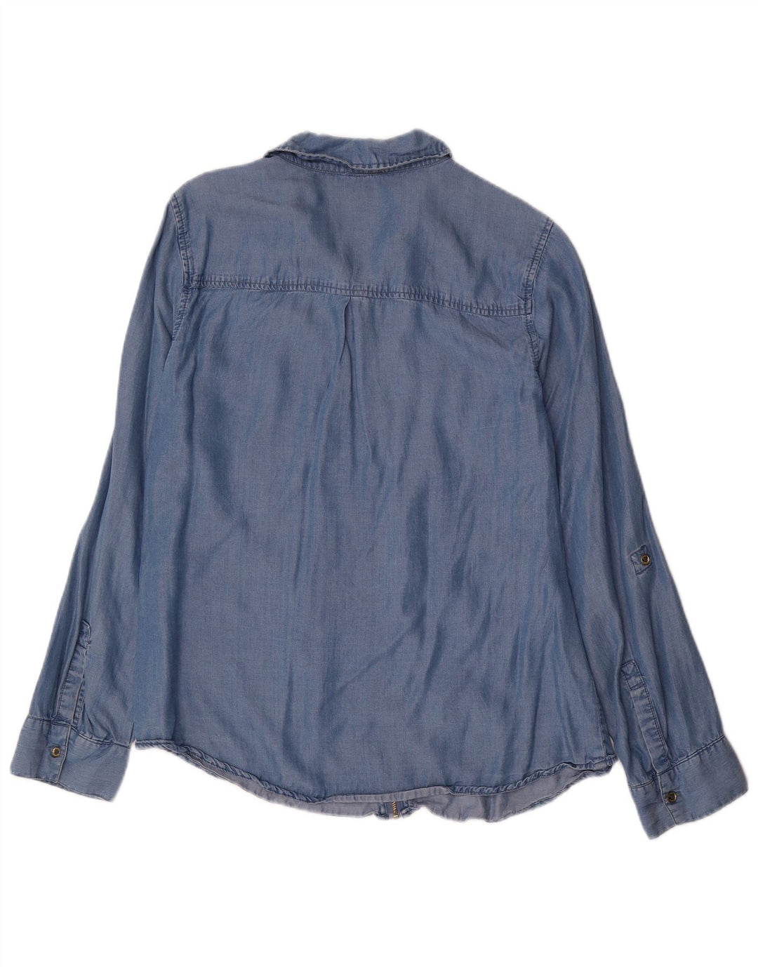 Michael Kors Damen Jeanshemd UK 14 Mittelblaues Lyocell