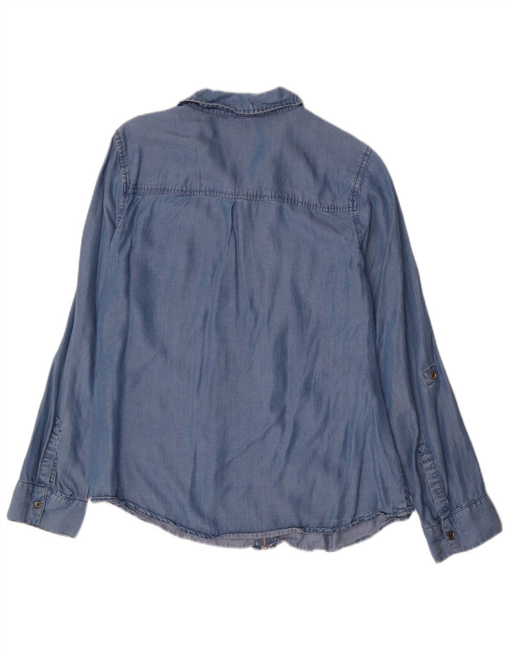 Michael Kors Damen Jeanshemd UK 14 Mittelblaues Lyocell