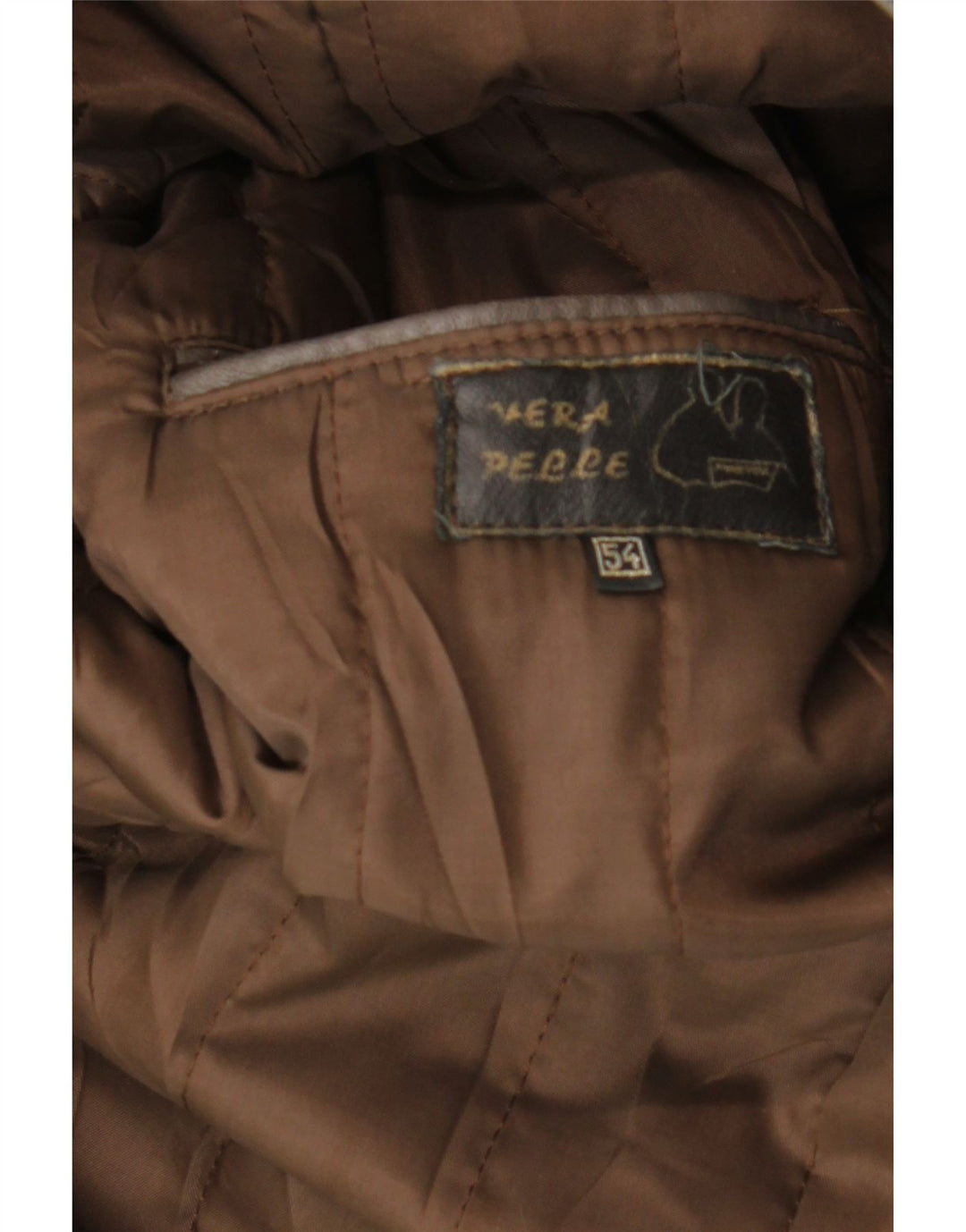 VINTAGE Herren Lederjacke IT 54 2XL Braunes Leder