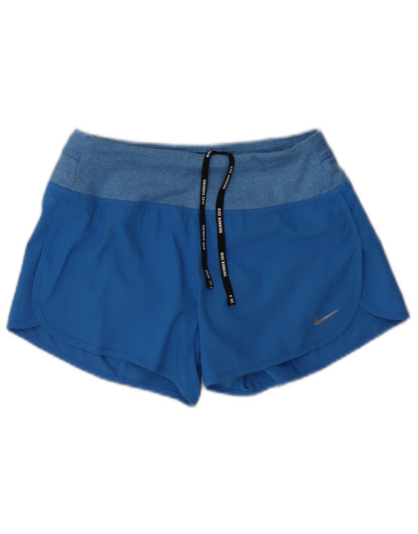 Nike Damen Dri Fit Sport Shorts UK 4 XS Blau Polyester