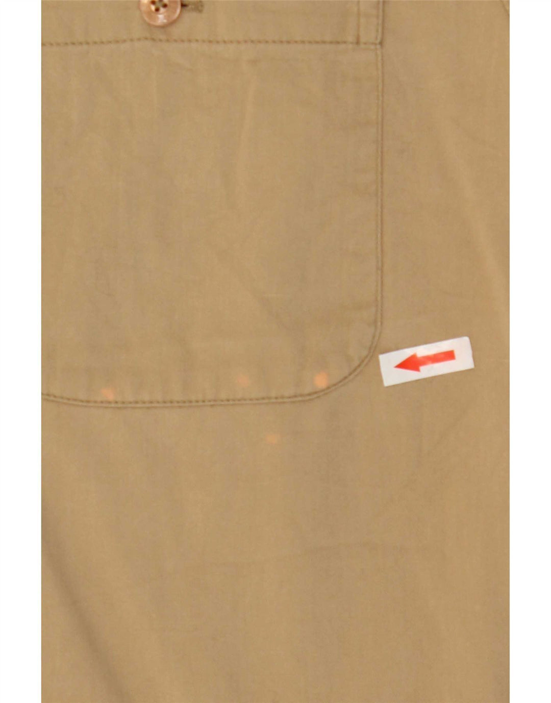 Guess Herren Kurzarmhemd Small Beige Baumwolle