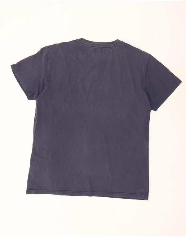 Tommy Hilfiger Herren-T-Shirt mit Grafik, XL, Marineblau, Farbblock