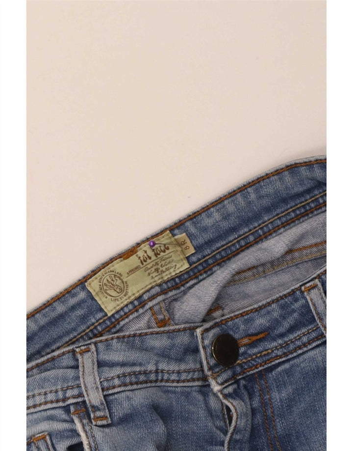 Fat Face Damen Distressed Bootcut Jeans UK 8 Small W28 L30 Blau