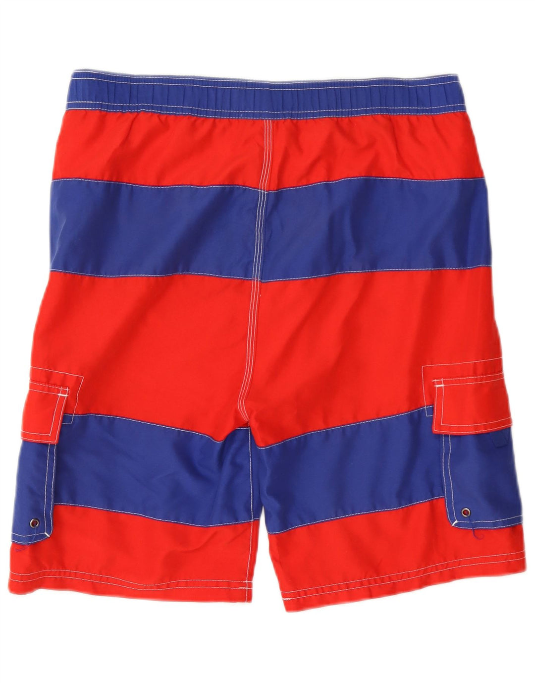 John Lewis Badeshorts für Jungen, 11–12 Jahre, rot gestreift